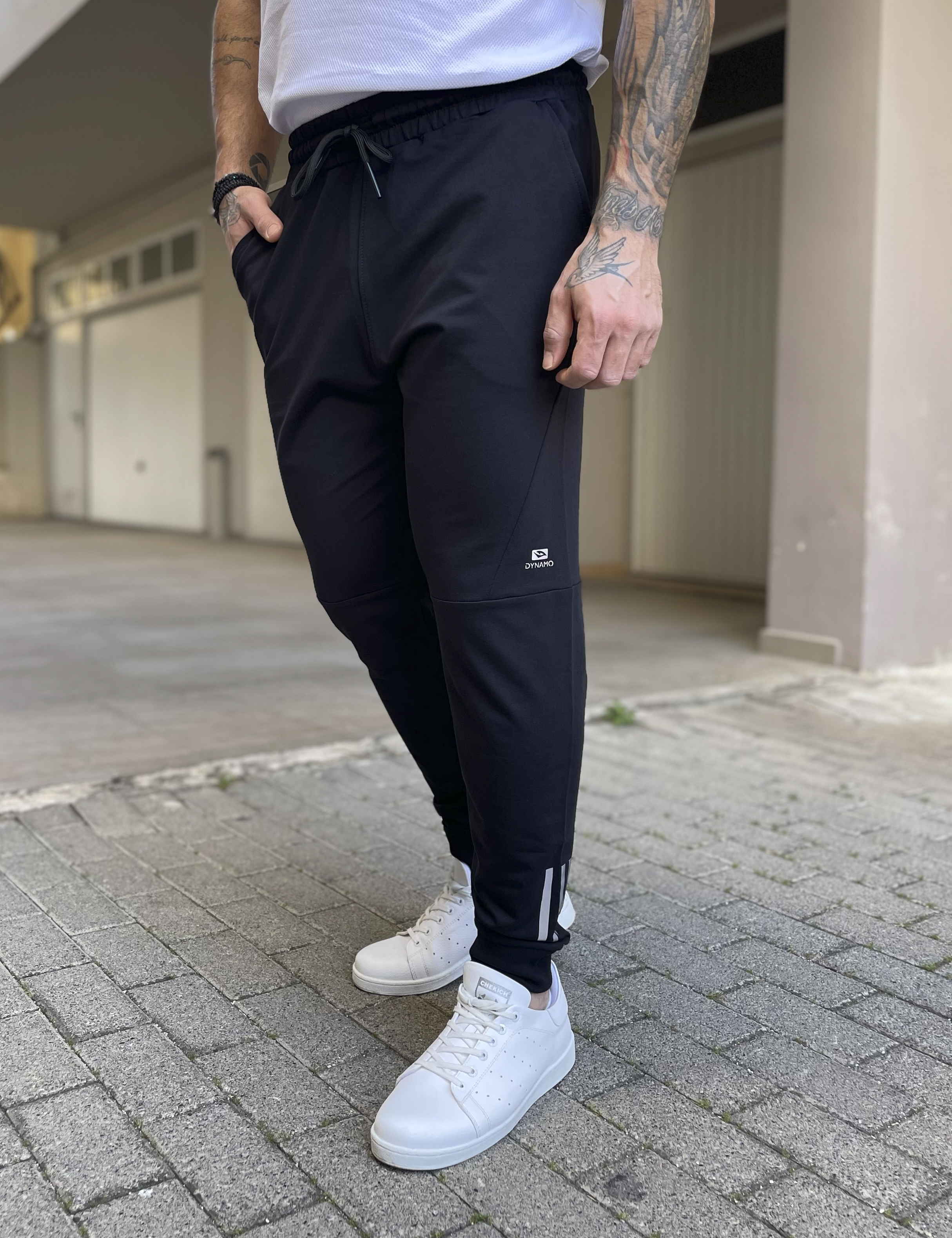 Dynamo ανδρική μπλε φόρμα με λάστιχο και τύπωμα στο πλάι AS417B φωτογραφία